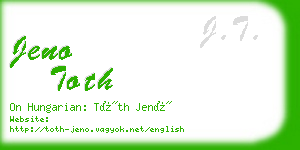 jeno toth business card
